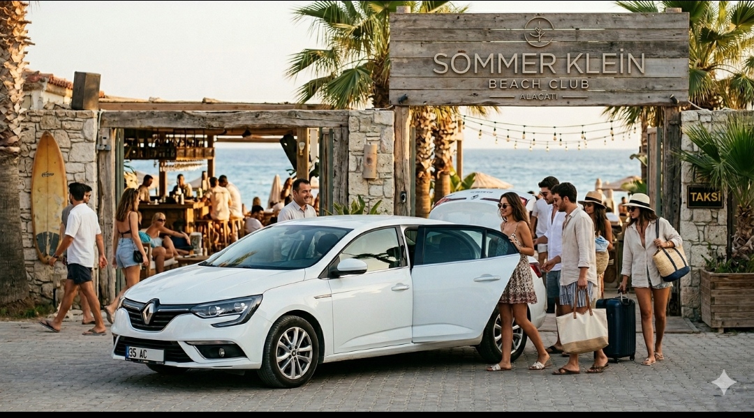 Alaçatı taksi hizmeti müşteri memnuniyeti bütün beach club'lara hızlı ulaşım