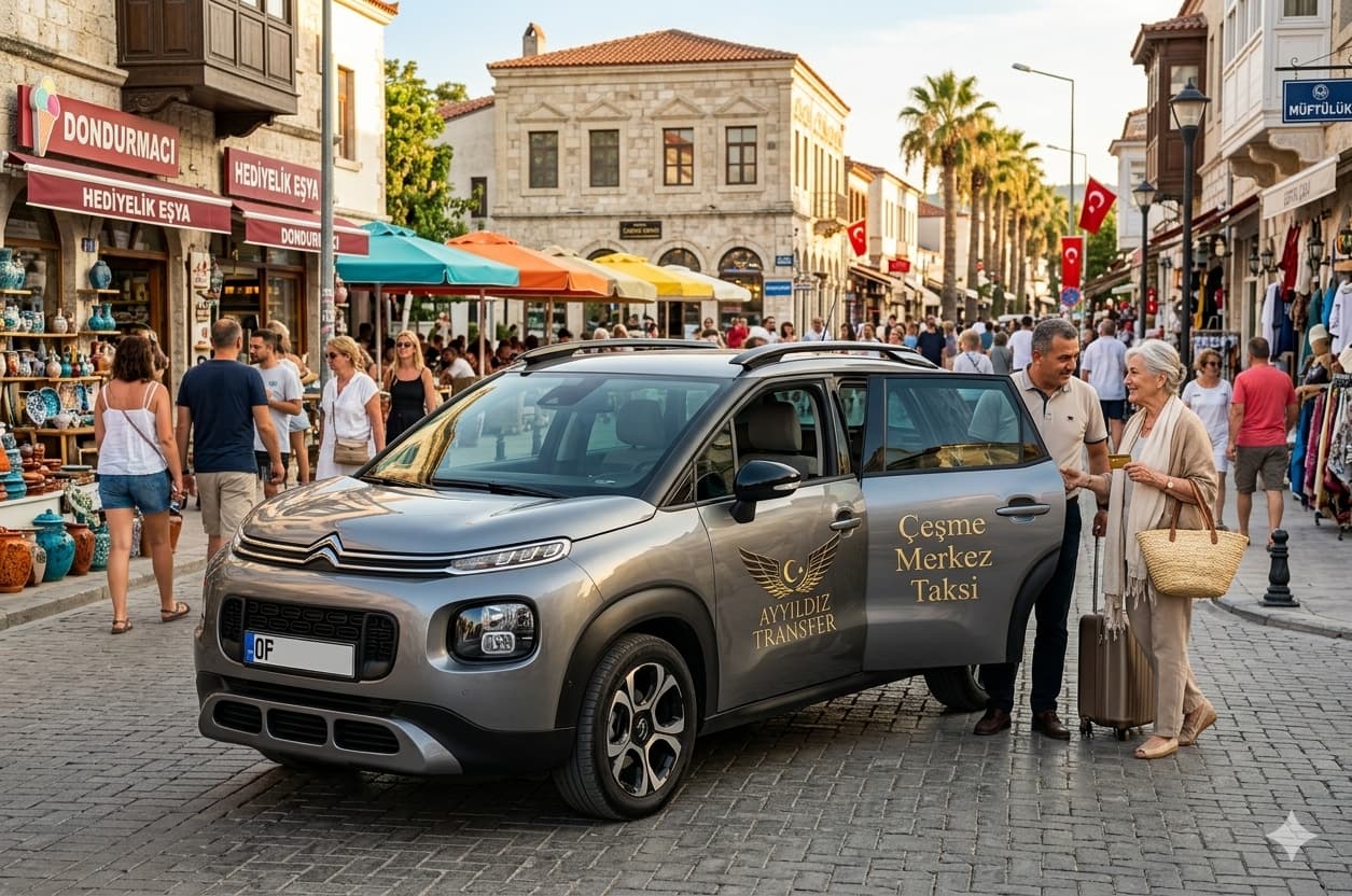 Çeşme merkez taksi gece hizmeti kesintisiz ulaşım